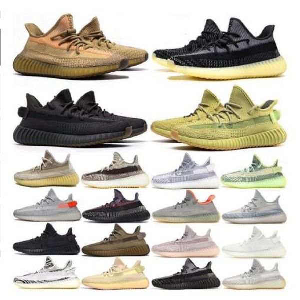 

new v2 static clay sesame true form hyperspace men women running shoes kanye west beluga 2.0 orange bred outdoor sports sneakers size13