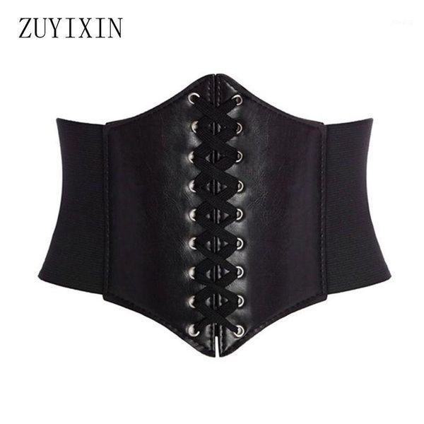 Intimo modellante da donna all'ingrosso- Zuyixin 2021 Lingerie sexy Nero gotico Sottoseno Vita senza coppe Corsetto Bustier Top Cintura con lacci1