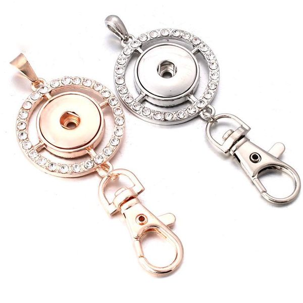 

new snap jewelry 18mm rose gold snap key chains for keyring women gifts girl keychain bag penda qylkzf