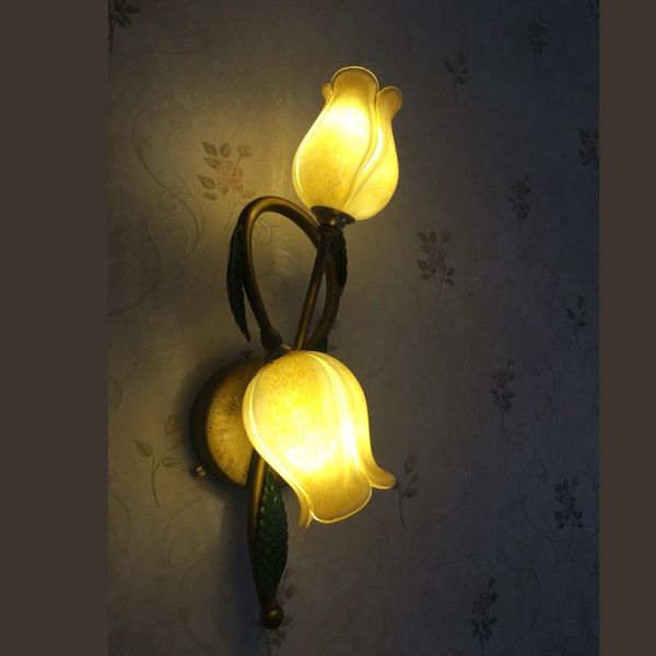 

art deco mirror led wall sconces stained glass lampshade wall lamps led bedroom bedside stairs l restaurant bar light
