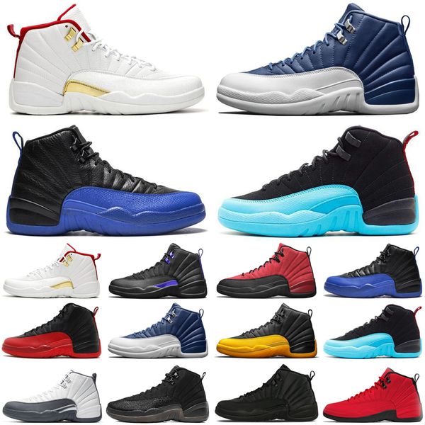 

wholesale 12 12s men basketball shoes dark concord reverse flu game university gold indigo cny athletic mens trainers sports sneakers 7-13