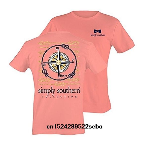 

simply southern preppy compass melon women's casual round neck t-shirt women sport hooded sweatshirt hoodie