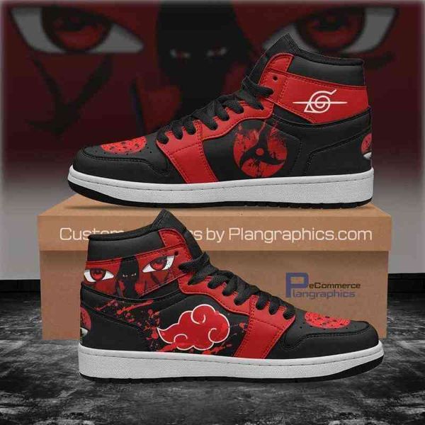 

luxury shoes custom printed akatsuki sharingan anime sneakers mens sport footwear diy trainers
