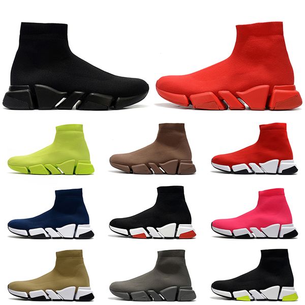 

triple black red hollow bottoms mens sock shoes womens boots luxurys designers casual shoes tripler vintage loafers sock trainers sneakers