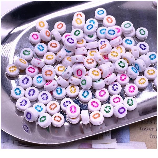 

100pcs 7x4mm a-z colourful round alphabet letter acrylic loose spacer beads for jewelry making diy bracelet acc jllalq