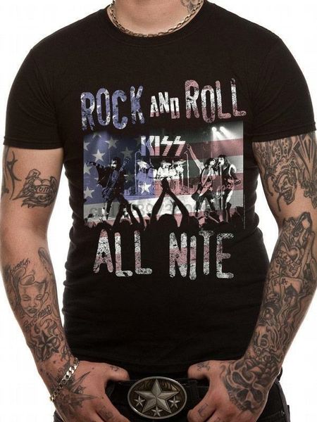 

official licensed - kiss - rock n roll all nite t shirt rock simmons(1) sport hooded sweatshirt hoodie