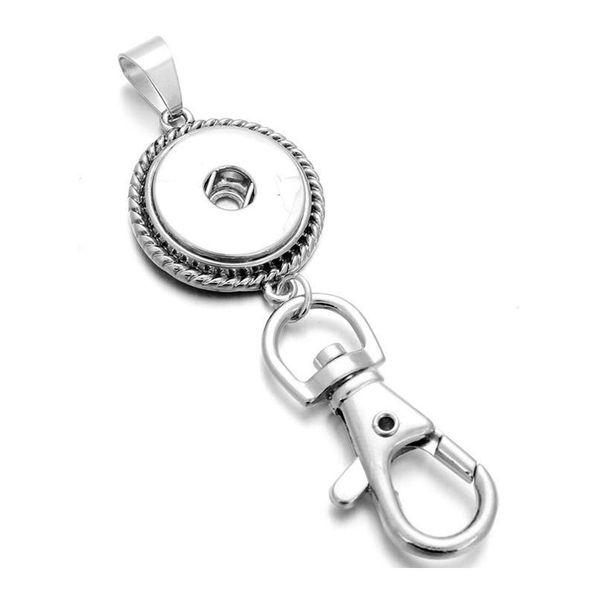 

new snap jewelry 18mm metal round snap button keychains keyring pendant layard for women gi bbysua