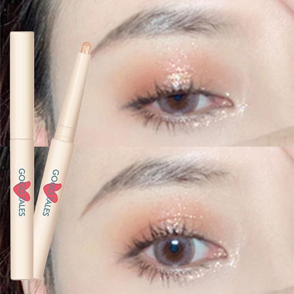 

6 colors glitter matte eyeshadow stick makeup highlighter pencil long lasting waterproof diamond shimmer eye shadow pen pigment