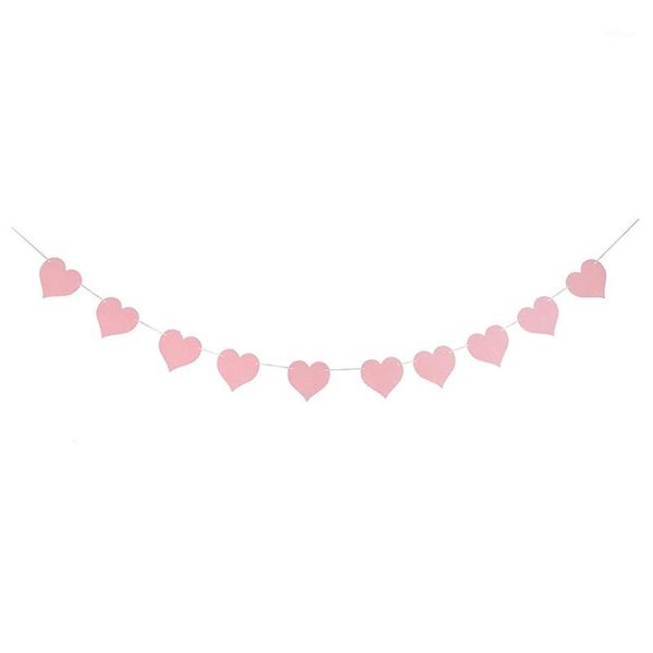 

heart garland banner wedding party home decoration (pink)1