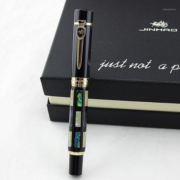 

with real sea shell luxury fountain pen /roller ball pen jinhao 650 black 18kgp medium1