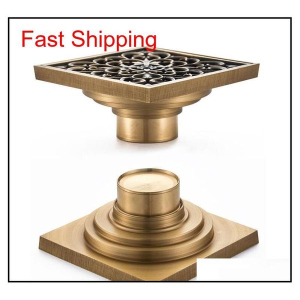

floor drain brass bathroom tile insert floor drainer with removable strainer cover anti-clogging for kitchen, wash jllhbf home003