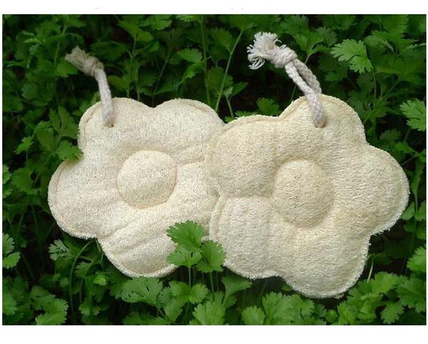 Природного Loofah Полотенце Безопасность Non Toxic Упругих младенца Очистка инструменты Экология форма цветок Luffa Купальные Кисти Мода SN4759