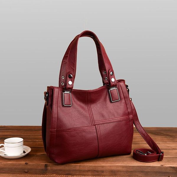 

women's genuine leather handbags fashion patchwork shoulder crossbody bags messenger bag fashion hobos ruched women tote bags