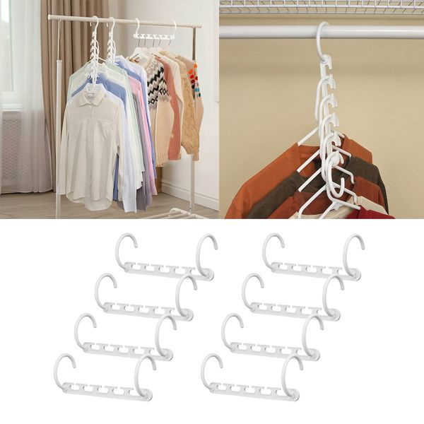 

8x space saving hangers multi function closet clothes organizer rack