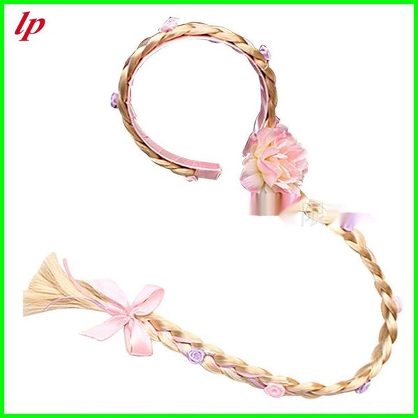 

ccrso rapunzel children's rapunzel performance headband aisha wig braid children's stage performance wig headband aisha stage brai