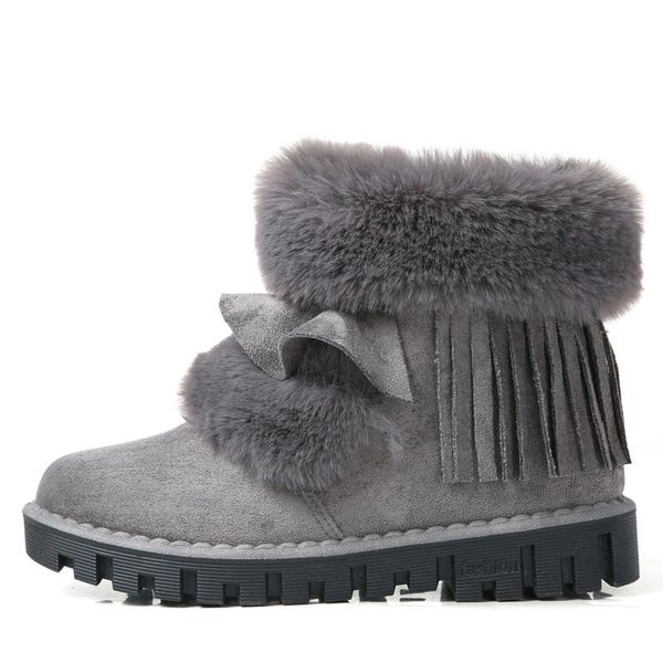 

women boots 2020 thick velvet winter snow boots keep warm casual woman sneakers outdoor ladies shoes black gray flats size 35-40