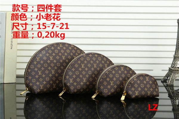 

2020 #13;louis shoulder bags vuitton women luxury designer bags casual tote bag lv wallets four-piece set, Red;black