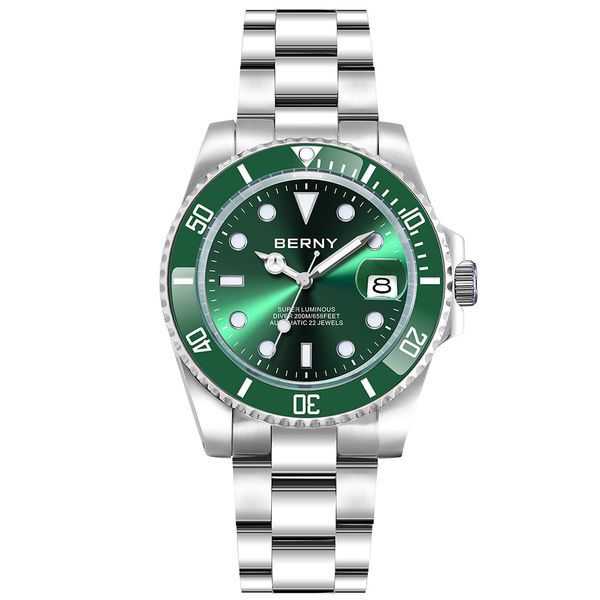 

watch for men automatic nh35 movement diver 20atm waterproof super luminous sapphire luxury mechanical wristwatches reloj hombre