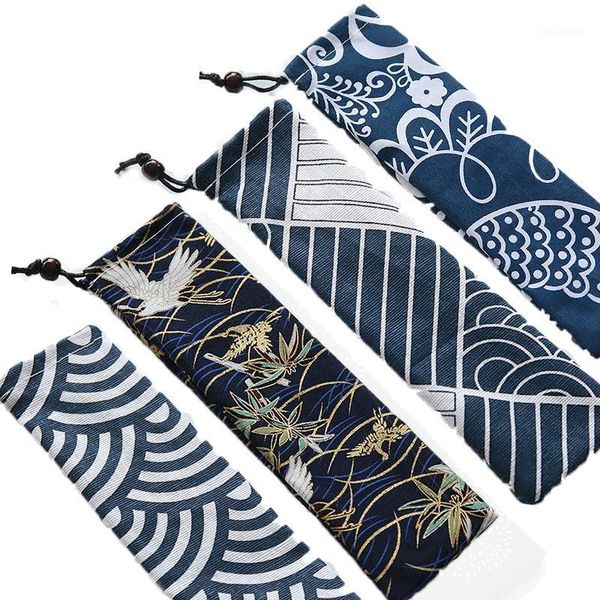 

drinking straws (100pcs) straw bags pouch chopsticks spoon tableware 6x25cm1