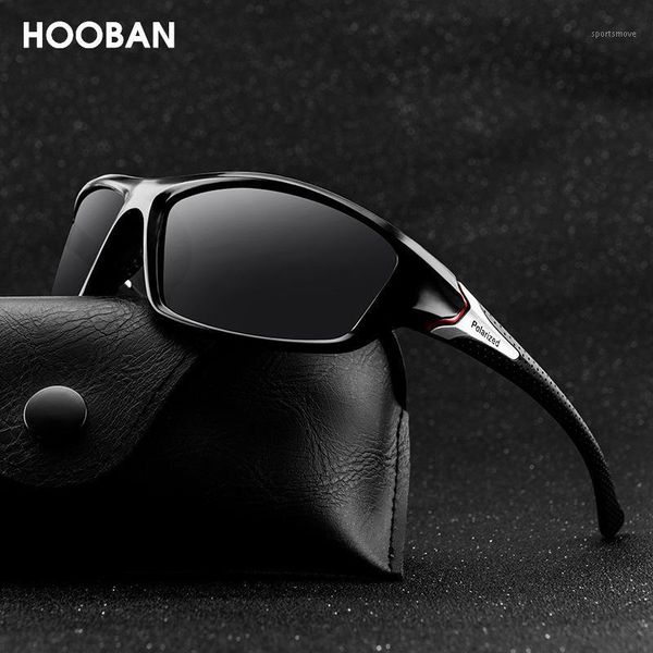 

sunglasses hooban classic polarized sports men women vintage black rectangle sun glasses fashion outdoor eyewear goggle uv4001, White;black