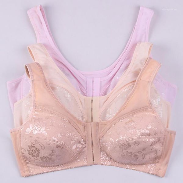 

bras lingerie front close buckle t-back bra for women wireless push up cotton brassiere leisure comfortble underwear plus size1, Red;black