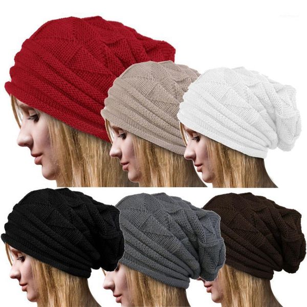

beanie/skull caps women winter crochet hat knitted wool beanie warm elegant scarf women's accessories1, Blue;gray