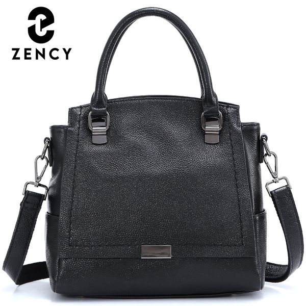 

zency 100% genuine leather handbag classic stylish elegant ladies shoulder bag large capacity women crossbody bag c0121