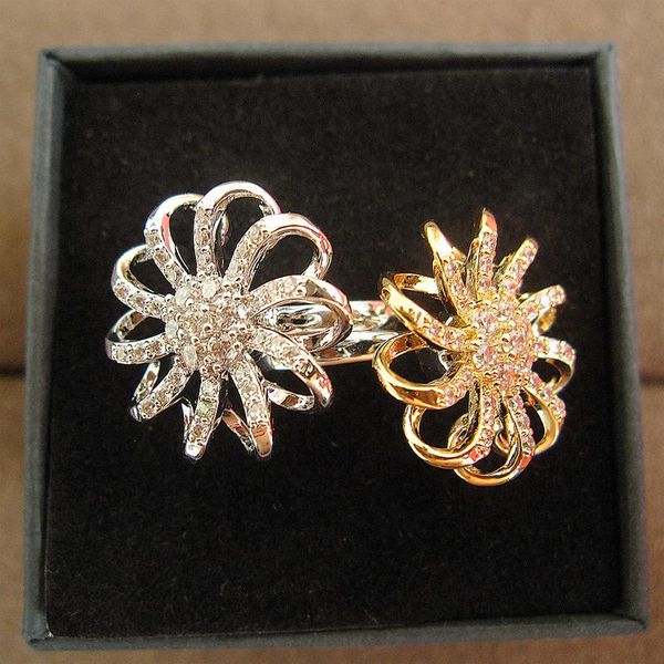 

wedding rings marquise fashion cz windmill style ring,the surface of the ring can be rotated,wedding&party jewelry for women.rc006, Slivery;golden
