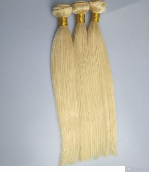 

straight or body wave human hair weaves beach bonde color 613# remy hair weft 300g, ing, Black