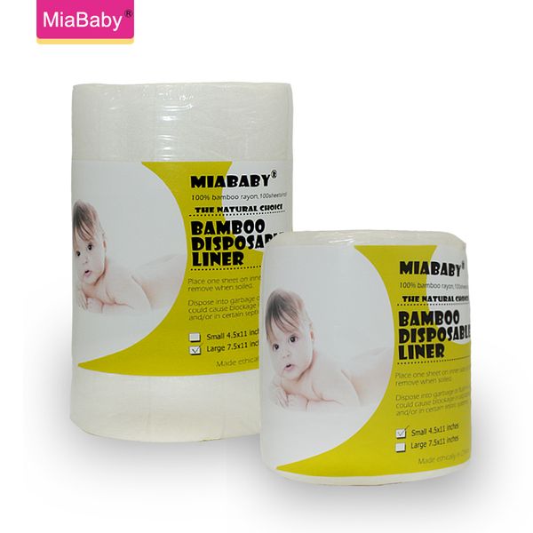 

miababy(3pcs/lot) disposable diapers liners biodegradable & flushable nappy liners cloth diaper liners 100% bamboo rayon 1016