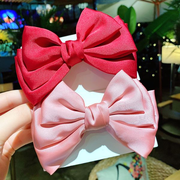 

bow children's girl princess red baby headdress korean clip hairpin
