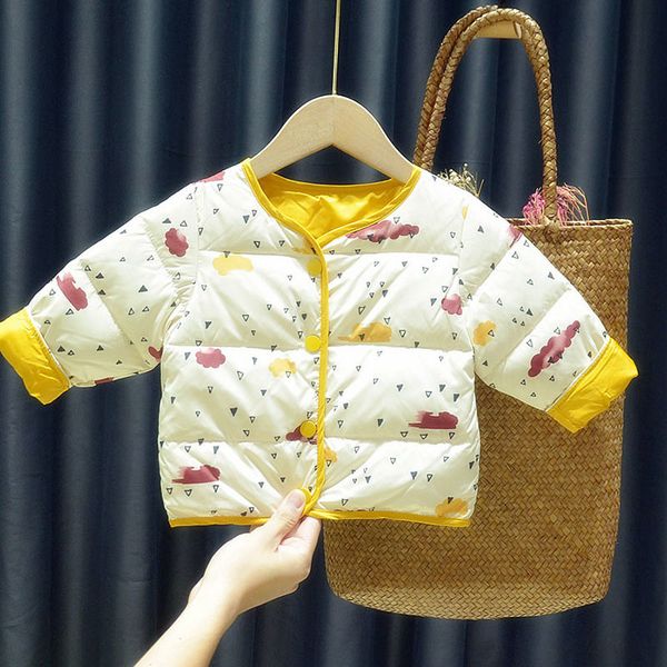 

2020 new light boys and girls, inner liner, fashionable foreign style down jacket for children in winter, Blue;gray