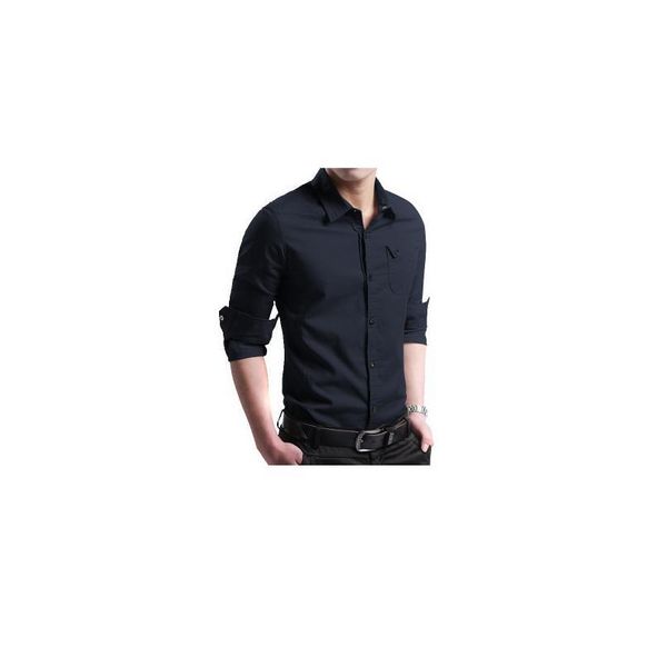 

mrmt 2020 brand men's shirt long-sleeved cotton shirt suitable for men young business pure color sl qylpqz, White;black