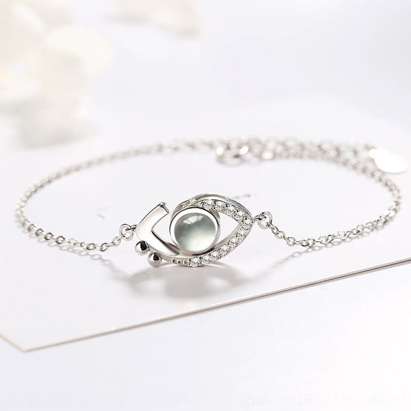 

onypg s925 silver devil's eye projection voice tiktok bracelet languages i chain bracelet 100 braceletlove you projection 1ar3u, Golden;silver