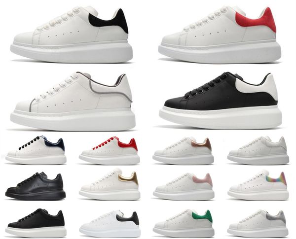 

2021 trendy sports trainers classic leather shoes gold dress velvet fashion sneakers grey mens womens casual, Black