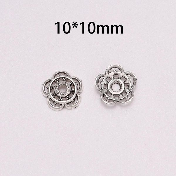 

50pcs lot 10mm bead caps for jewelry making bead caps end receptacle flower torus diy spaced apart jewelry accessories h bbyywb, Silver