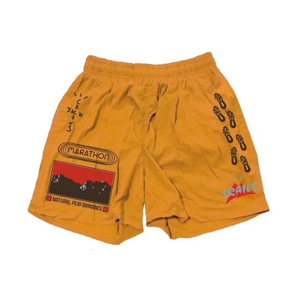 

2021 new yellow mesh travis scott trails path shorts men women cactus jack breechcloth kanye west b9nk, White;black