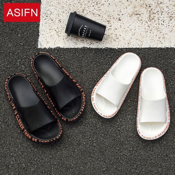 

asifn men's slippers summer beach flip flops chanclas hombre casual slides male outside women home non-slip soft sole outdoor t200411, Black