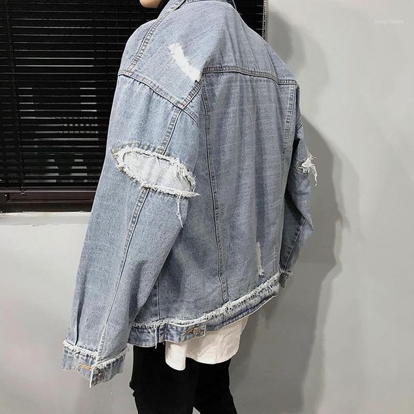 

2018 autumn new men's solid color long-sleeved cotton wild fashion youth simple business casual denim jacket personality1, Black;brown