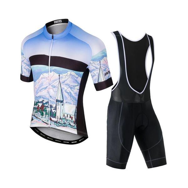 

yocene custom cycling shorts set polyester quick dry bicycle wear unique high elasticity bike suit, Black;blue