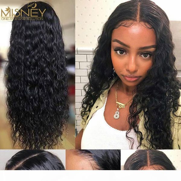 

32 inch water wave wig 13x4 lace front wig for women natural wave remy human hair wigs brazilian 4x4 lace closure wigs, Black;brown