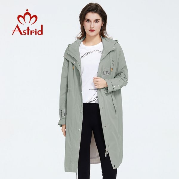 

astrid 2020 new arrival spring young fashion long trench coat female outwear casual hooded thin coat as-9413 1026, Tan;black
