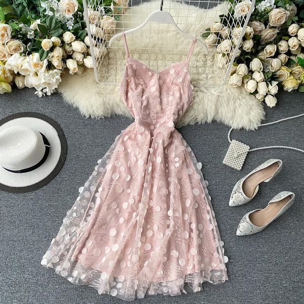 

spring 2021 fairy dress long super fairy dress open back closed high waist thin heavy pleated dresses embroidery sequin dress, Black;gray