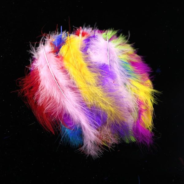 

50 шт. сумка моранди красочный куриный шлейф 8 15см натуральный индейки перья diy plumas ремесла для карнавала хэллоуин рождественские jllca