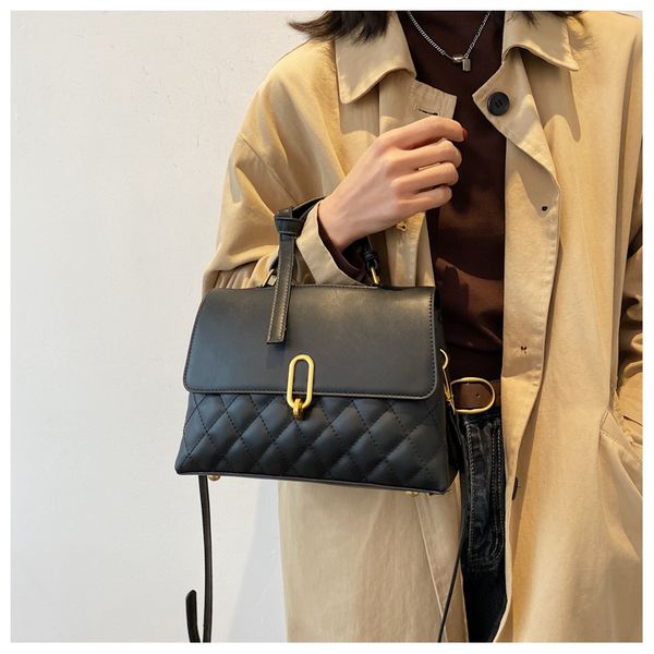 

hbp lattice square tote bag 2021 fashion new high-quality pu leather women's designer handbag high capacity shoulder messenger bag