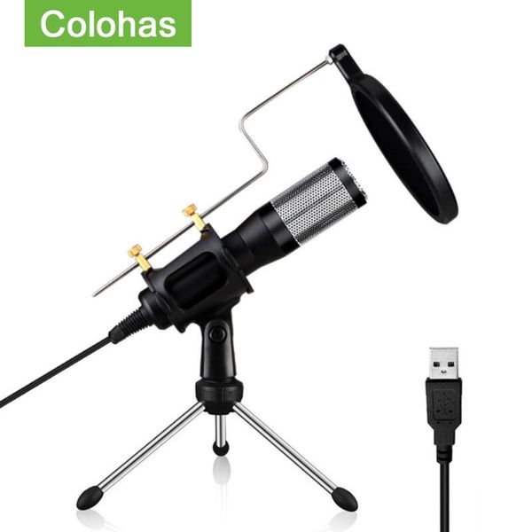 

professional usb microphone for computer pc gamer with microphone stand condenser karaoke for phone skype studio