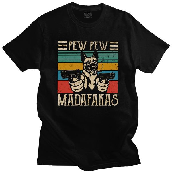 

funny pew pew madafakas tee vintage belgian shepherd malinois dog tshirt short sleeve casual gift hooded sweatshirt hoodie men t shirt