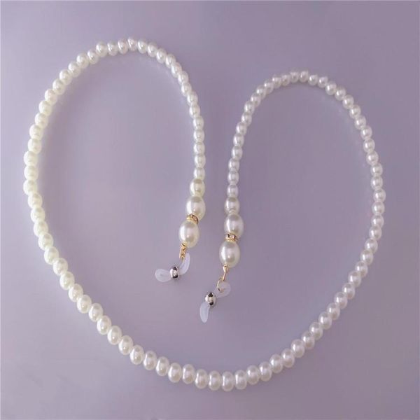 

2020 fashion white pearl glasses chain beaded sunglass reading eyeglasses chain cord holder rope for men women couples jewelry h jllboq