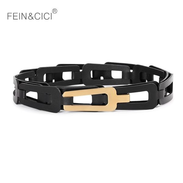 

luxury metal u buckle belt women girls retro vintage large wide belt for coat jeans skirt black beige red white new y200501, Black;brown