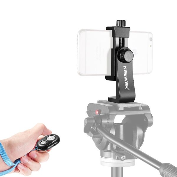 

neewer смартфон держатель вертикальный кронштейн с bluetooth пульт дистанционного управления спуска затвора, телефон клип штатив адаптер для